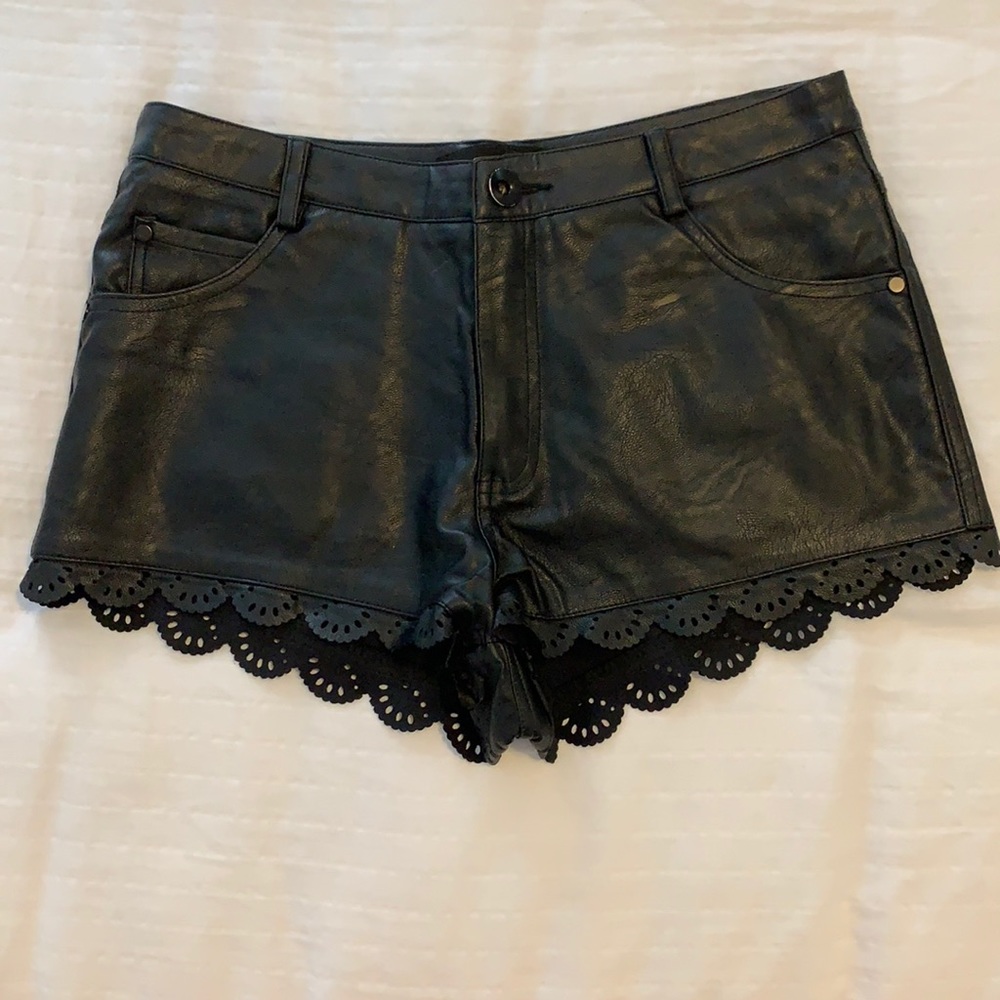 Pleather shorts